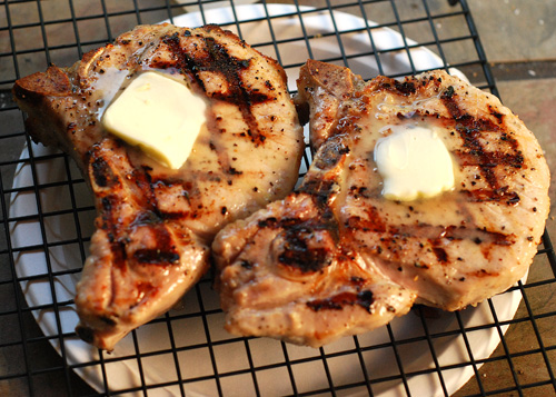 pork chop grilled butter