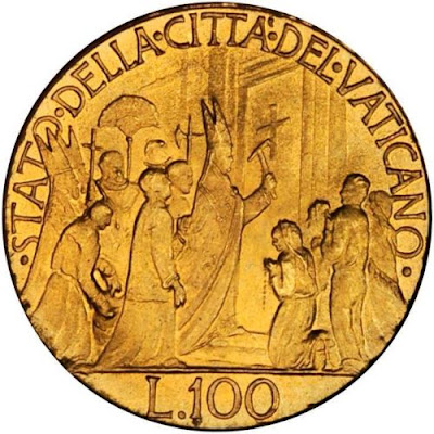 buy sell Vatican Gold coins 100 Lire