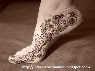flower mehndi designs 2013 for feet