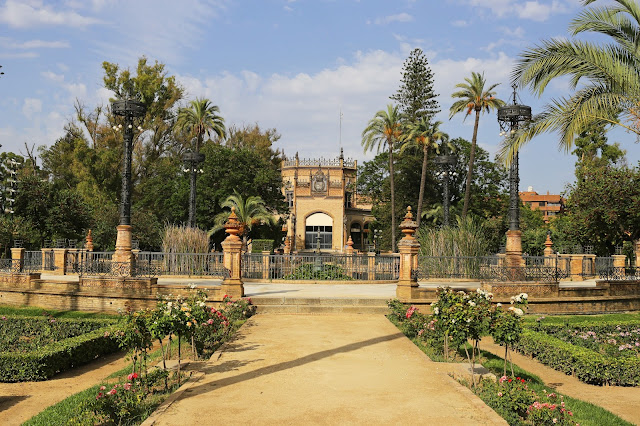 El Pabellón Real en la Parque de María Luisa de Sevilla