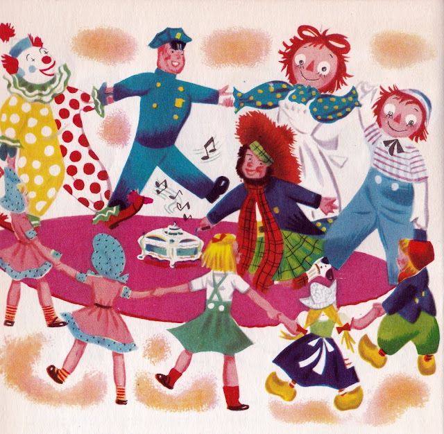 Children's Books, Illustration, Mid Century Modern, My Retro Reads, Vintage, Picture Books, Johnny Gruelle, Tom Sinnickson, Raggedy Ann, Raggedy Andy, Dolls, 