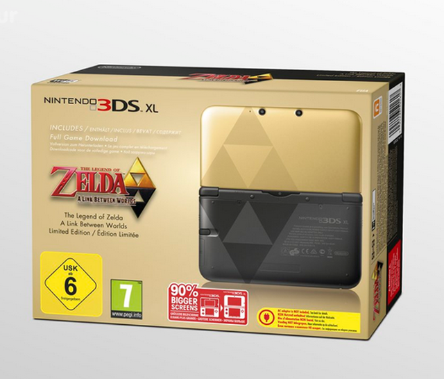 European Zelda 3DS XL, A Link Between Worlds, special edition Zelda 3DS