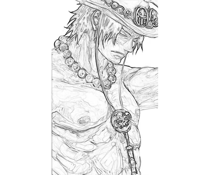 One Piece Portgas D Ace Portrait How Coloring