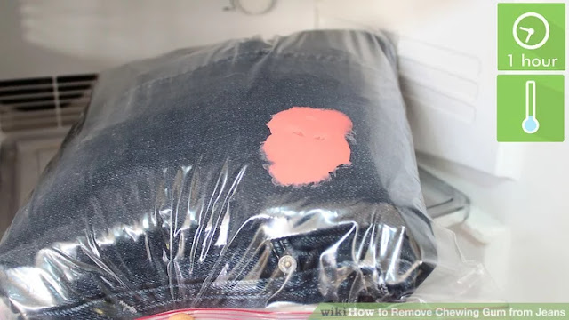 Πώς αφαιρούμε τσίχλα από τζιν ύφασμα. 3 Πώς αφαιρούμε τσίχλα από τζιν ύφασμα.
