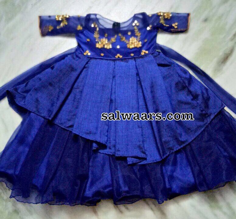 Two Step Blue Frock - Indian Dresses