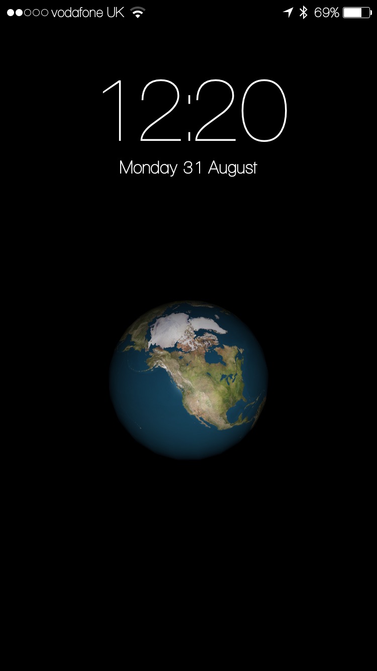 New Earth LockScreen Adds Rotating Earth to Your iOS Lockscreen