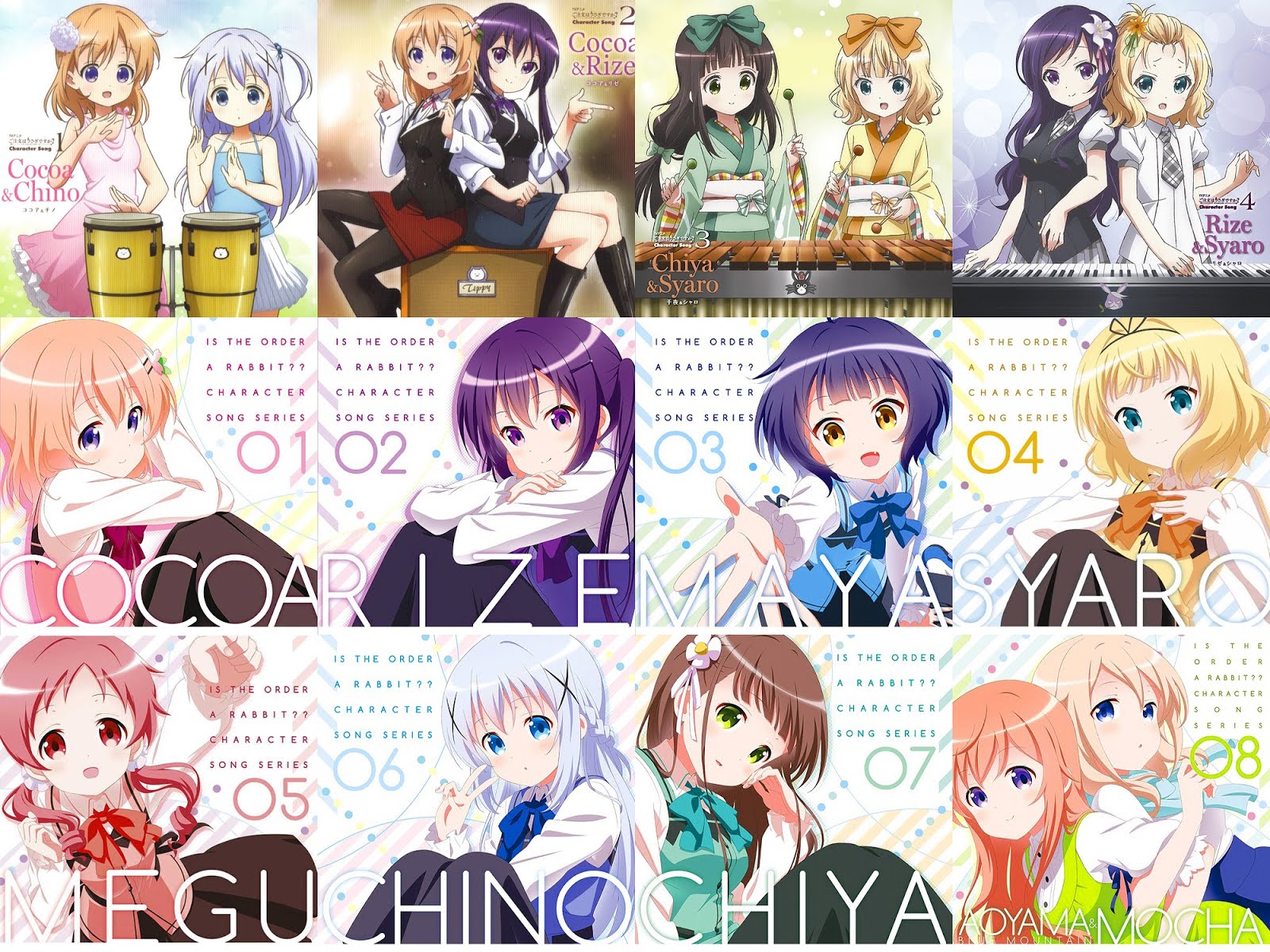 Gochuumon wa Usagi Desu ka? Character Song Collection [MP3/ZIP DOWNLOAD]