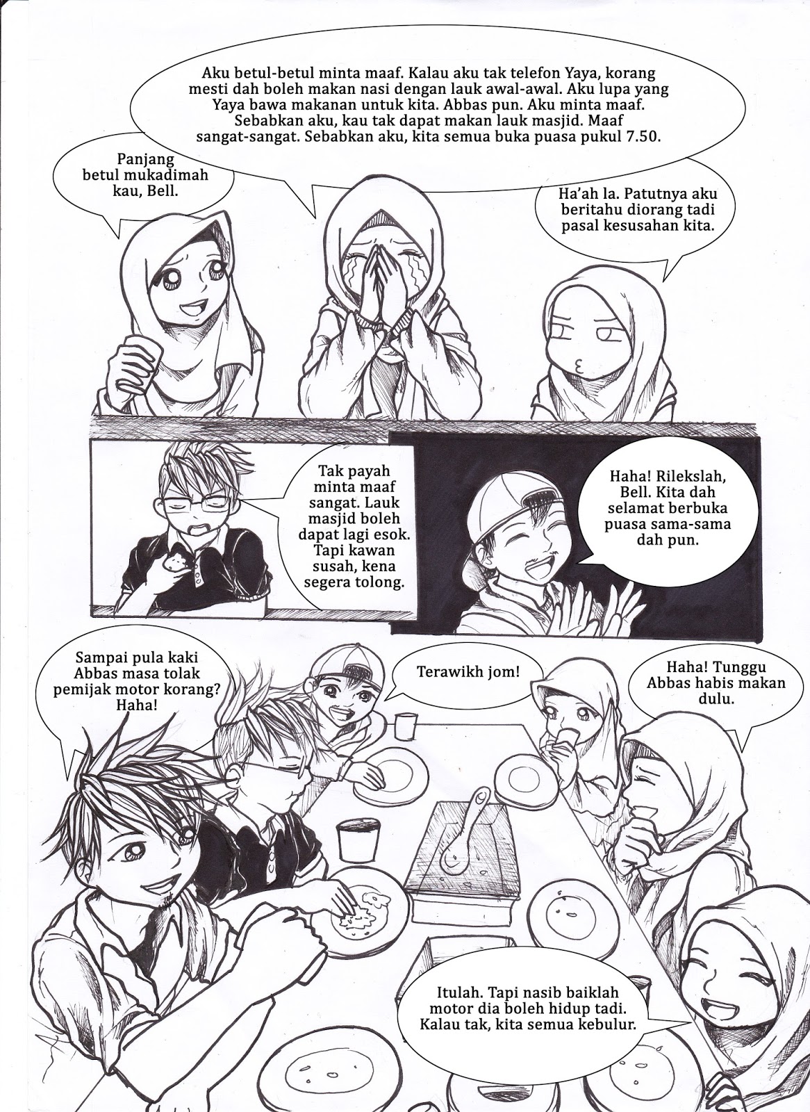 Pin by Siti Nadhirah on islamic in 2023  Hijab cartoon, Girls cartoon art,  Comic art girls