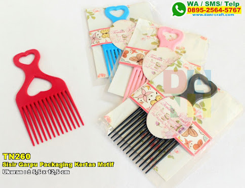 Sisir Garpu Packaging Kertas Motif