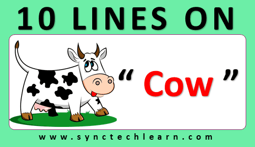 10 Lines On Cow In English Few Lines On Cow