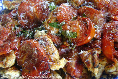 grilled chicken with fresh garden tomatoes!!!