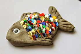 sequin rainbow fish crafty activity clay from sun hats and wellie boots