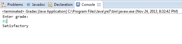 Simple Java Program 10: Grade Evaluation Using If-Else If-Else Statements