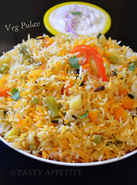 Vegetable Pulav / Veg Pulao / Step by Step: