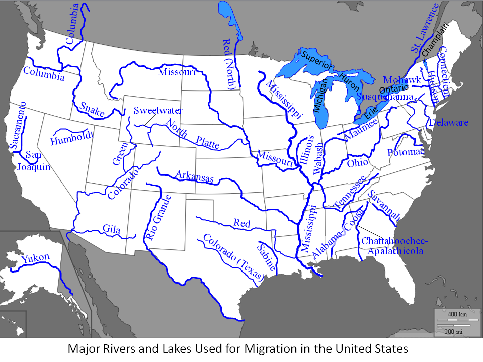 Free Printable Major Rivers And Mountains Of The United States Quiz