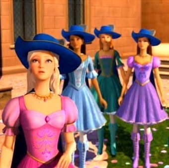 Мушкетеры принцесса. Барби и три мушкетера Арамиса. Три мушкетера и принцесса. Барби и три мушкетера костюм.