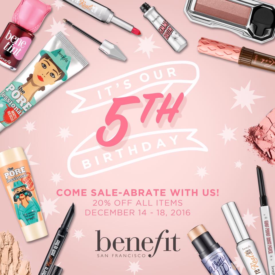 Manila Shopper Benefit Cosmetics Anniversary SALE Dec 2016