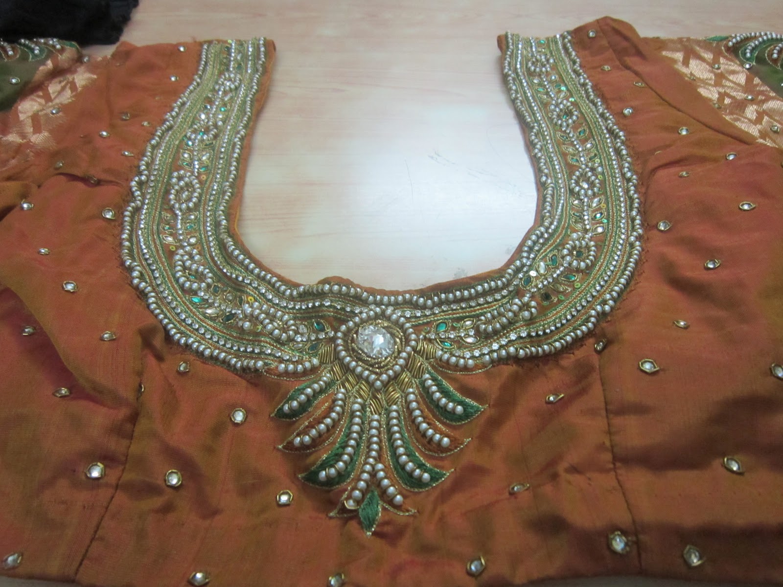 Designer Blouses New Embroidery Designs On Blouses..!!