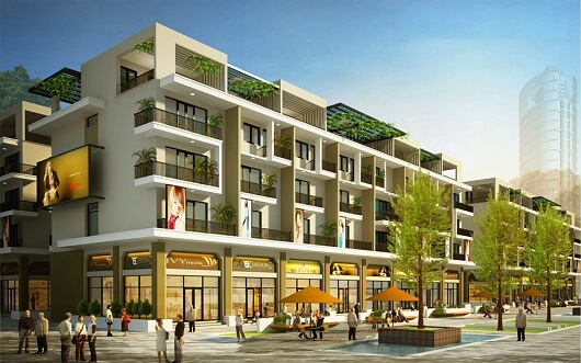 Phối cảnh nhà phố thương mại Mon Bay Hạ Long Phối cảnh nhà phố thương mại Mon Bay Hạ Long