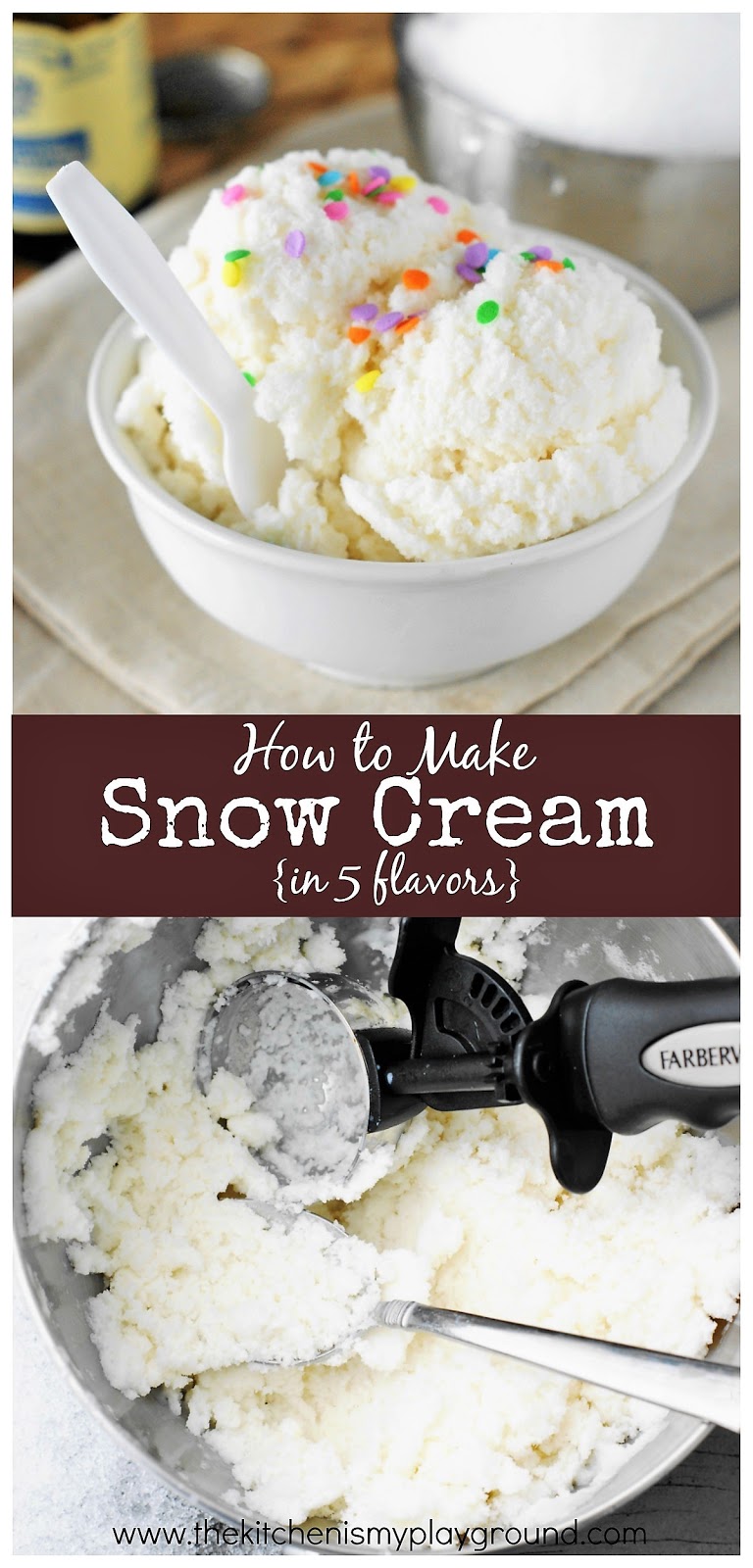 How to Make Snow Cream {+ 5 Different Flavors of Snow Ice Cream} The