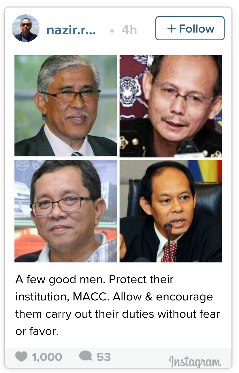 ZAKRI ALI: Nazir Razak Muat Naik Imej Individu Penting SPRM