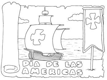 Dibujos descubrimiento de América - Colorear dibujos infantiles
