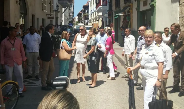 Crown Princess Victoria of Sweden and Prince Daniel arrived to Agencia Colombiana para la Reintegración (Agency for Reintegration) in Cartagena, Colombia.