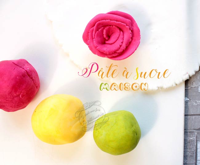 Rose en pâte à sucre ou pâte d'amande (sans matériel) : Il était une fois  la pâtisserie