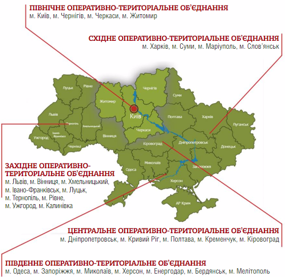 оперативно-територіальні об'єднанні Національної гвардії України