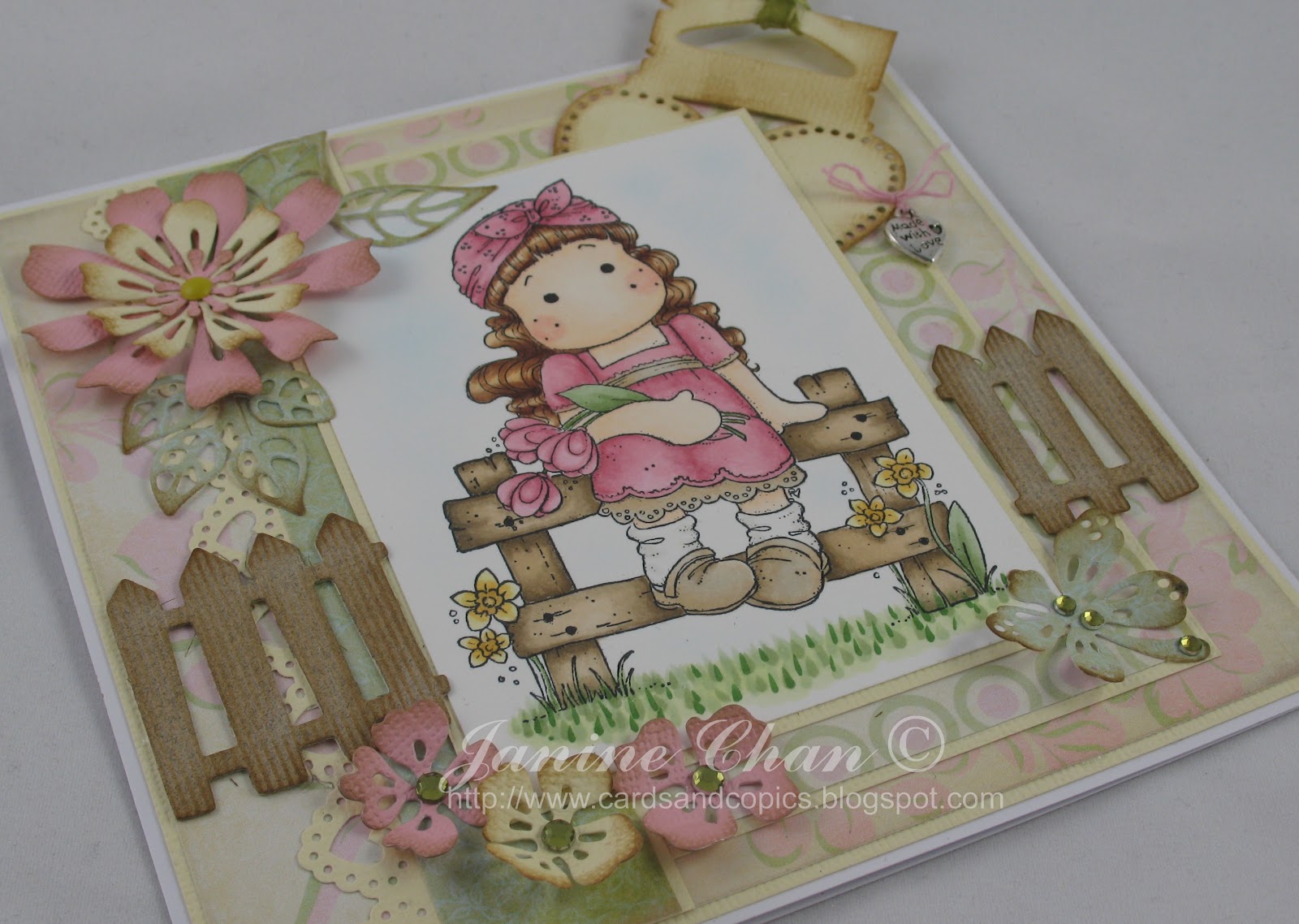 Cards and Copics: Tilda with 3 Flowers