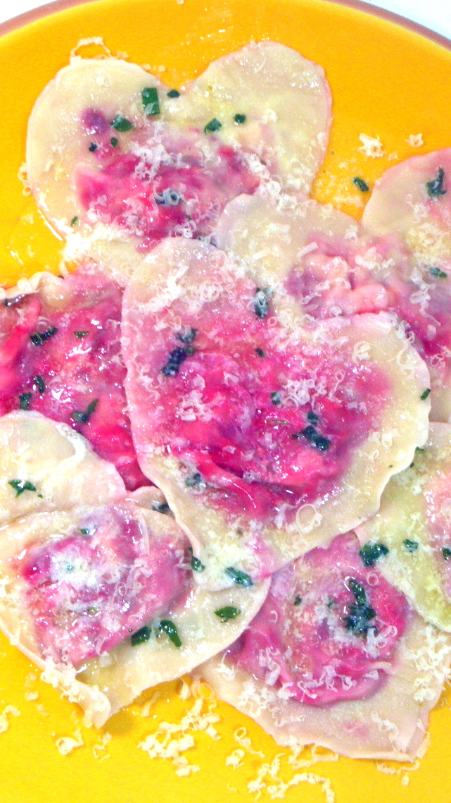 52 Ways to Cook Beet Ricotta Ravioli with Basil Butter Sauce