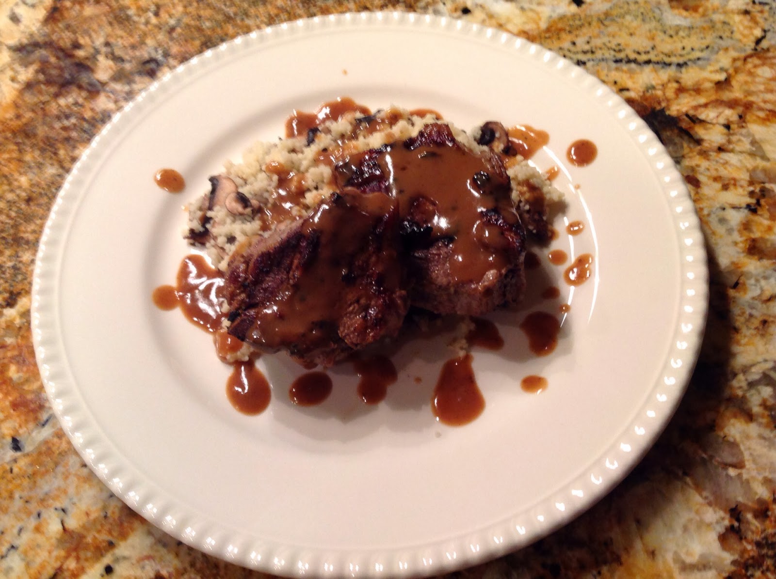 What's Cooking at the Bullmann's Garlic Marinated Lamb Loin Chops with