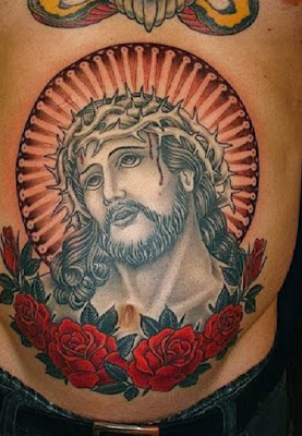 Jesus Religious chest tattoos for men