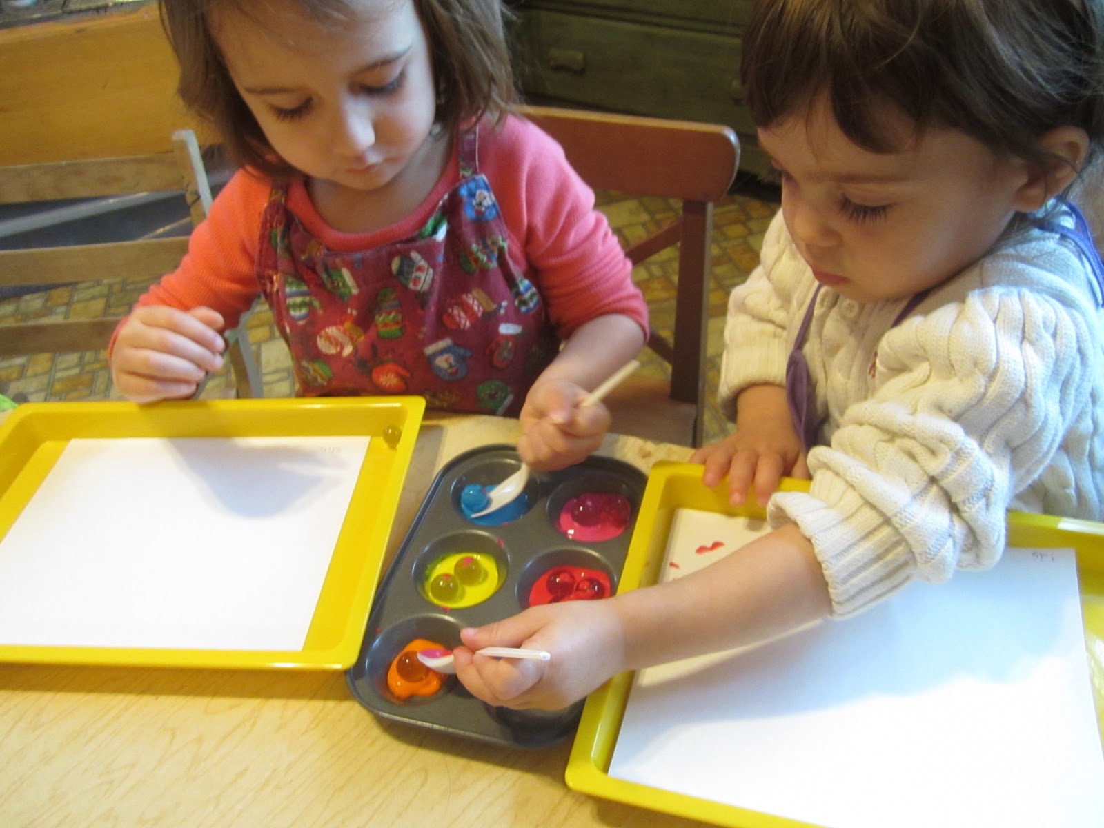 art and soul preschool Marble Painting
