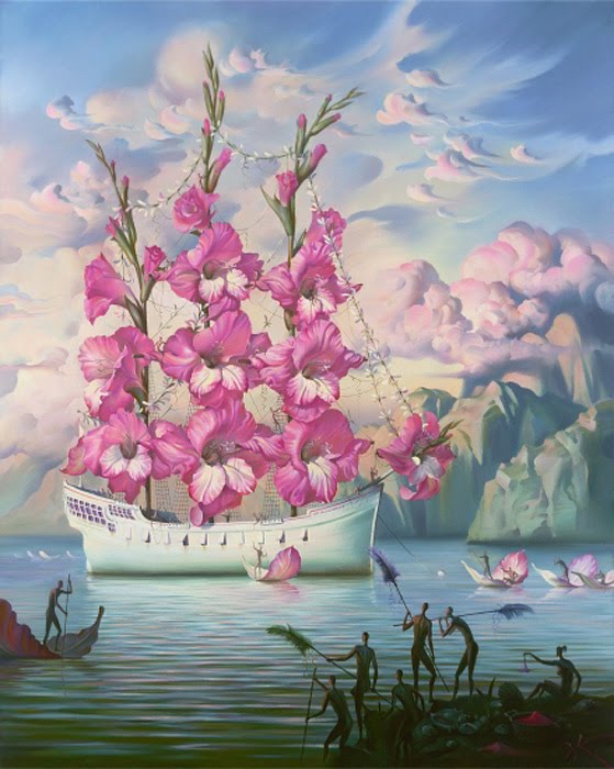 vladimir kush-Arrival of the Flower Ship