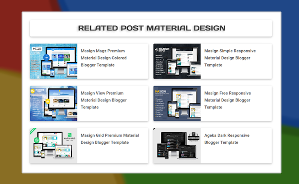 Cara Membuat Related Post Material Design di Blog