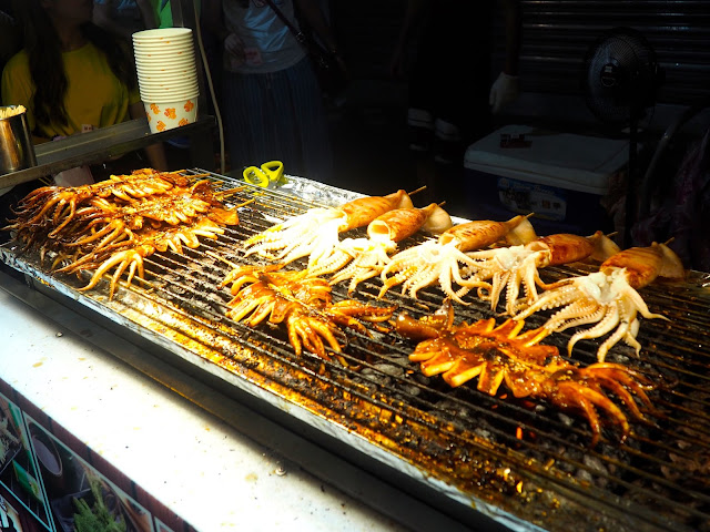 Street food at Shilin Night Market, Taipei, Taiwan