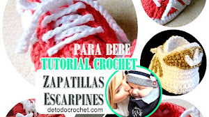 Zapatillas Crochet tipo Adidas Para Bebé / Tutorial