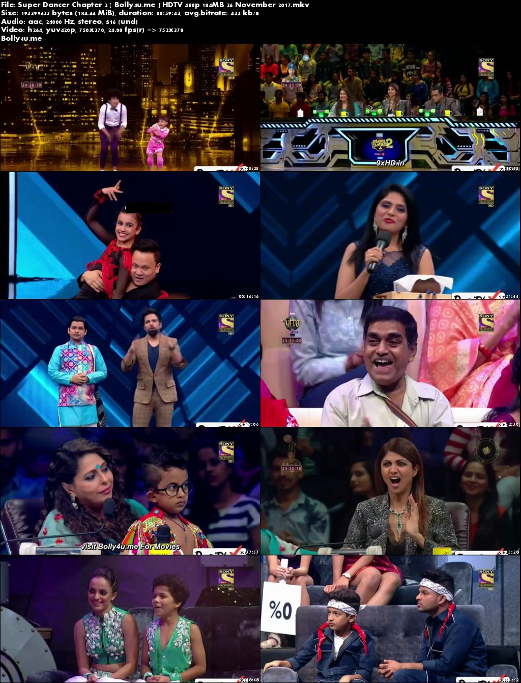 Super Dancer Chapter 2 HDTV 480p 180MB 26 November 2017 Download