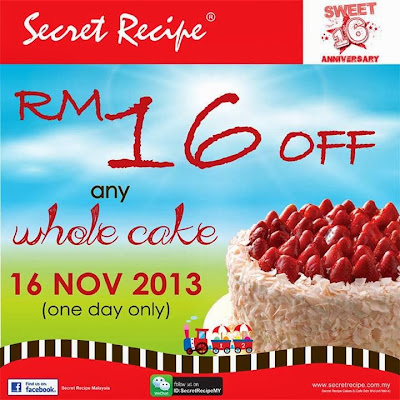Secret Recipe Malaysia Joins WeChat, Secret Recipe Malaysia, WeChat Malaysia, Secret Recepi Sweet 16 Anniversary, candy crush sweet deal