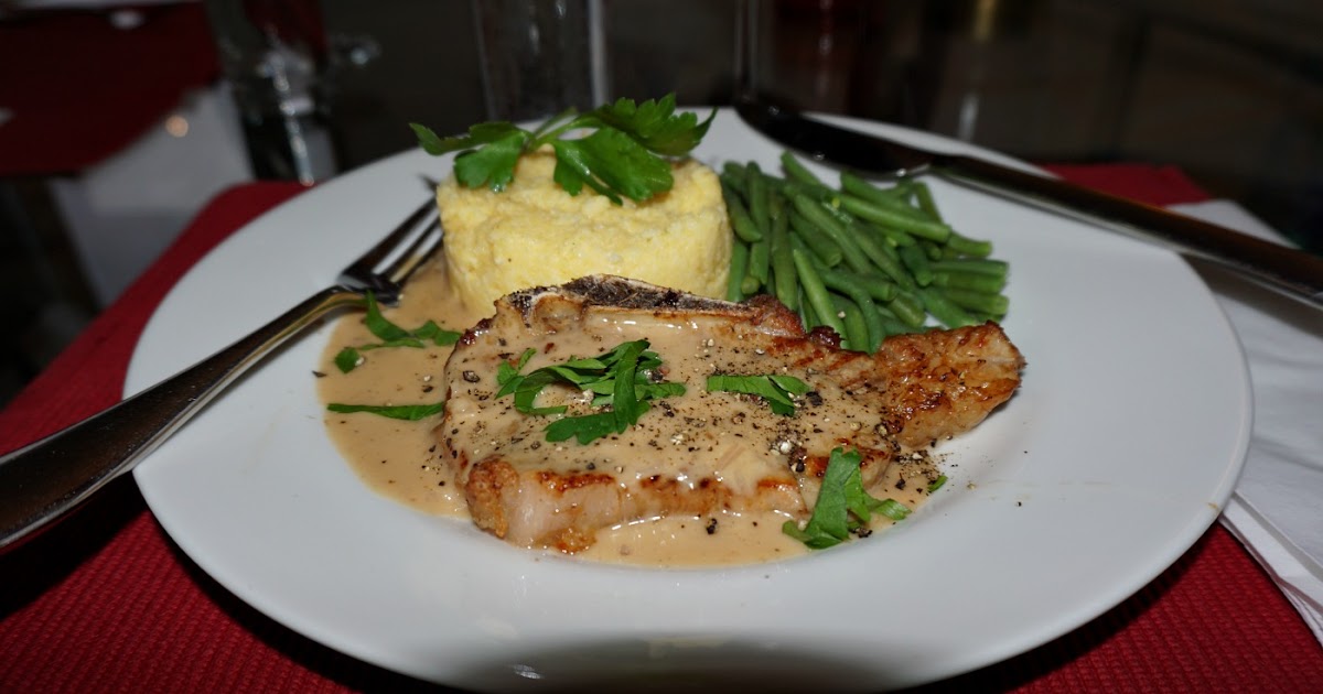 Côte de veau, veal chop, with polenta Hiking and Cooking in the South