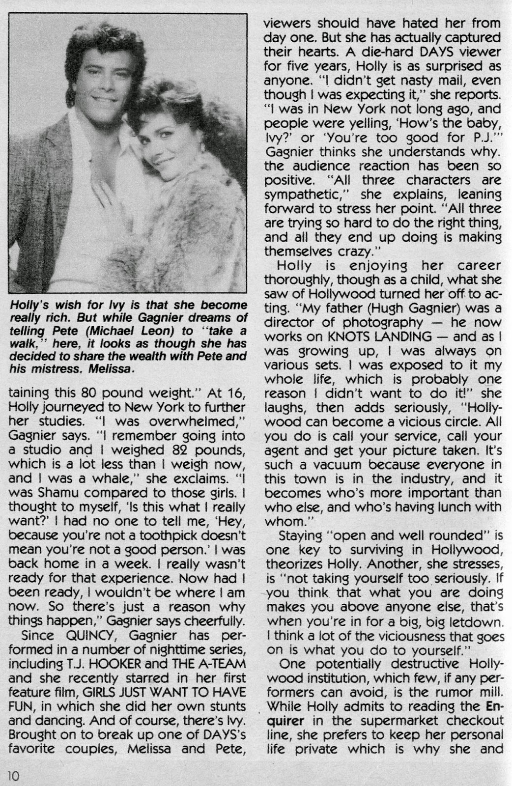 Days Holly Gagnier On Growing Up In Hollywood, Nudity, And Alec Baldwin!