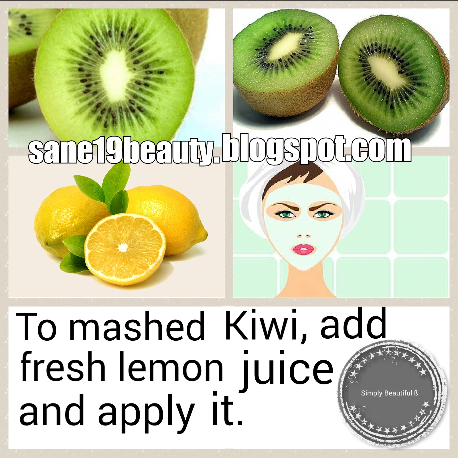 Face Packs Of Kiwifruit For Skin.