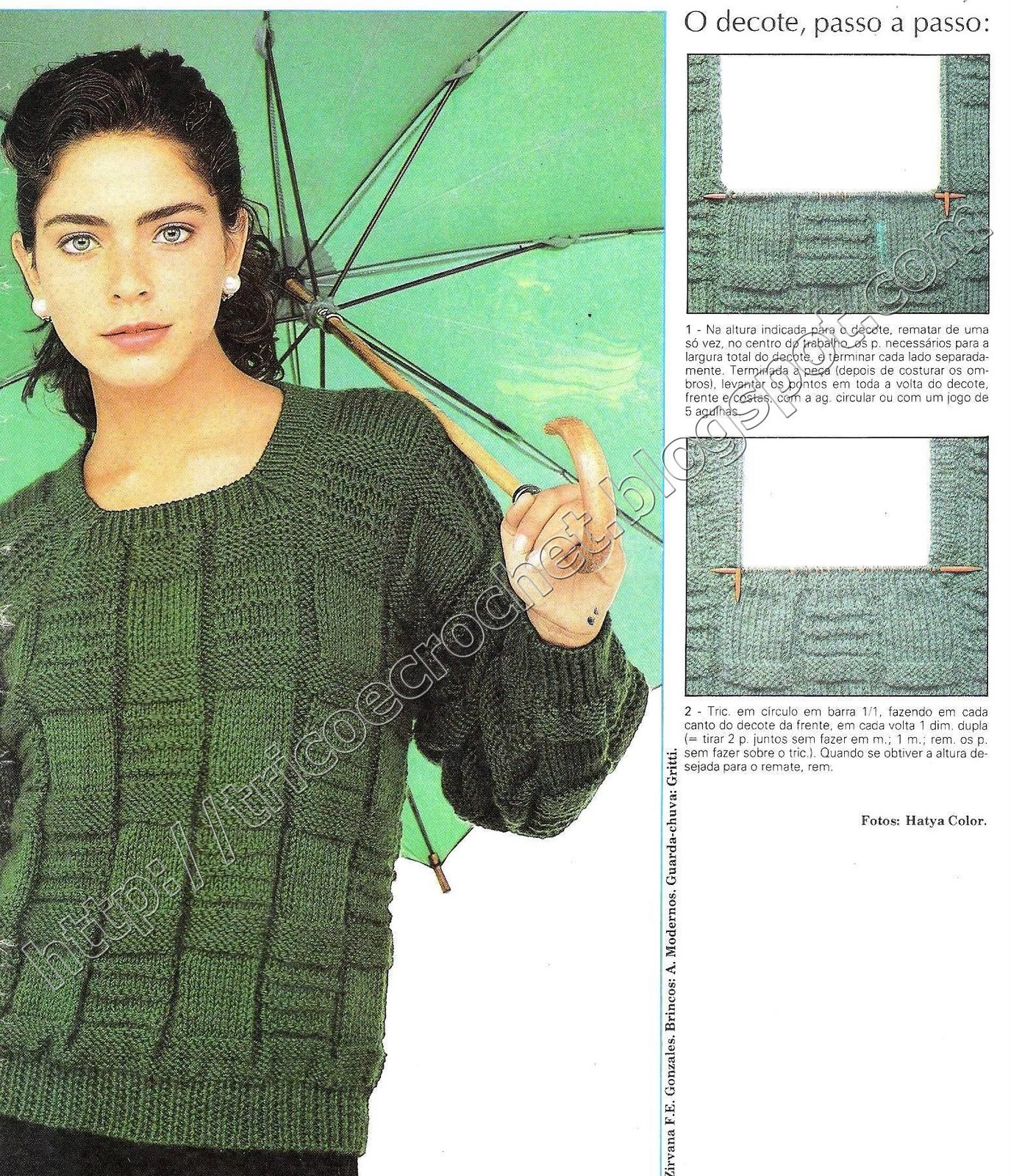 tricot decote quadrado