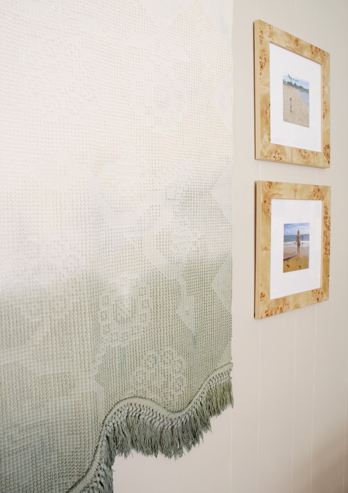 House Homemade DIY Thrifted Blanket Wall Hanging