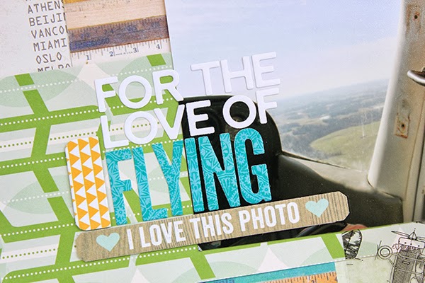For The Love of Flying Layout by Juliana Michaels details