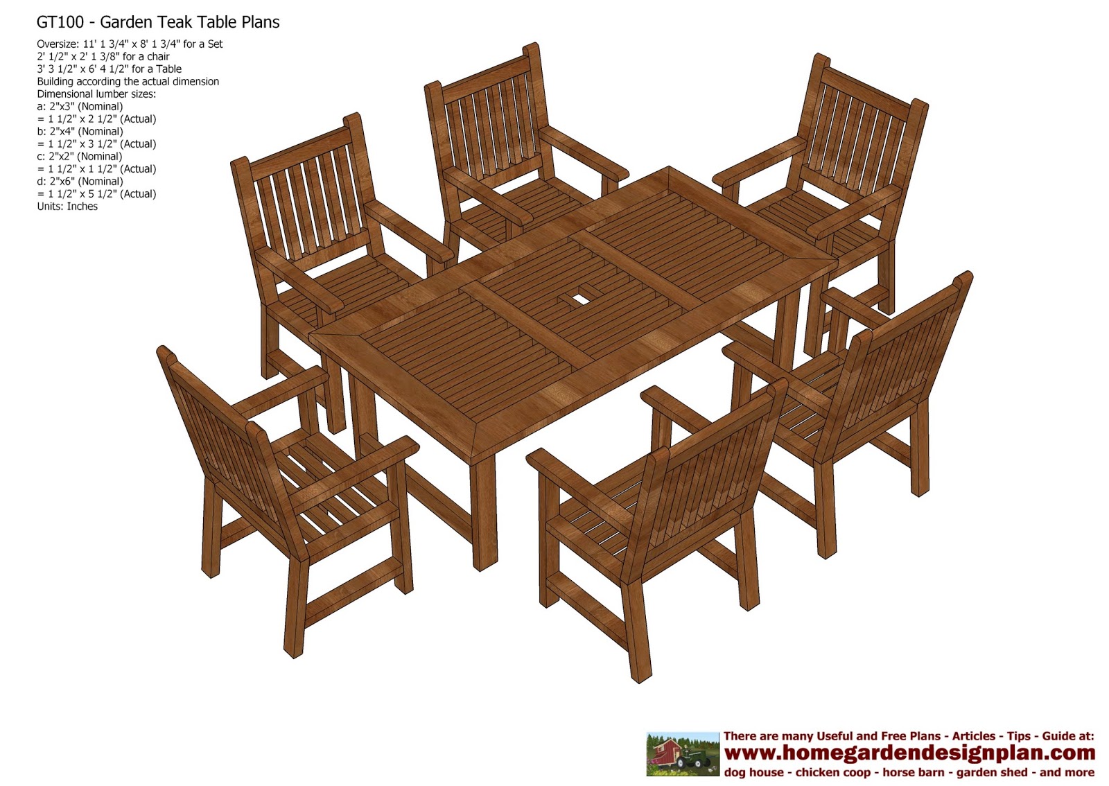 - Garden Teak Tables - Woodworking Plans - Outdoor Furniture Plans