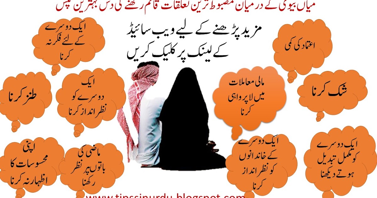 Husband and wife relationship tips in Urdu Hindi Tips in Urdu