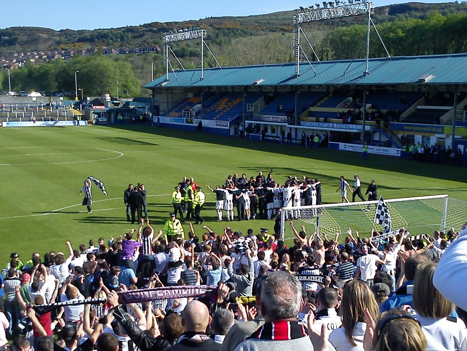 impossible songs Cappielow pitch invasion
