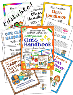Create a Class Handbook That Rocks! In this post, learn why you need a class handbook and helpful tips about what to include in it. Find out where to download this editable set of handbook covers and pages from Laura Candler, too! 